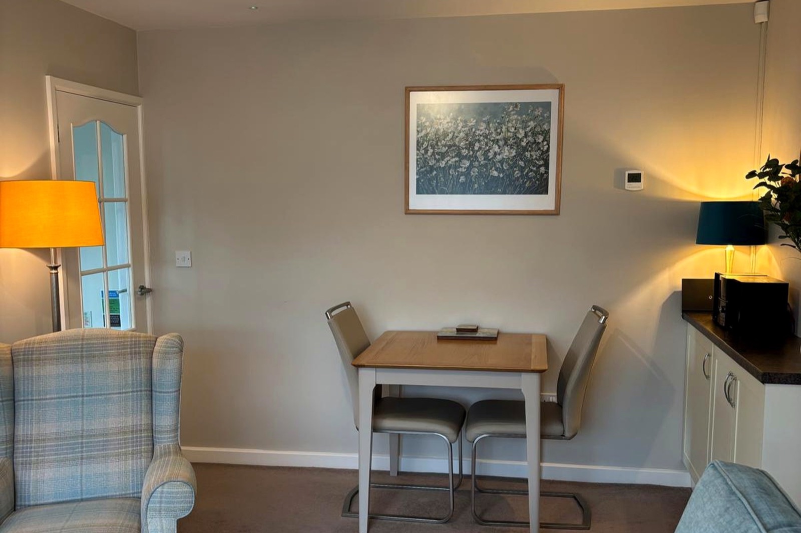 Dining table for two inside The Bungalow Burnley