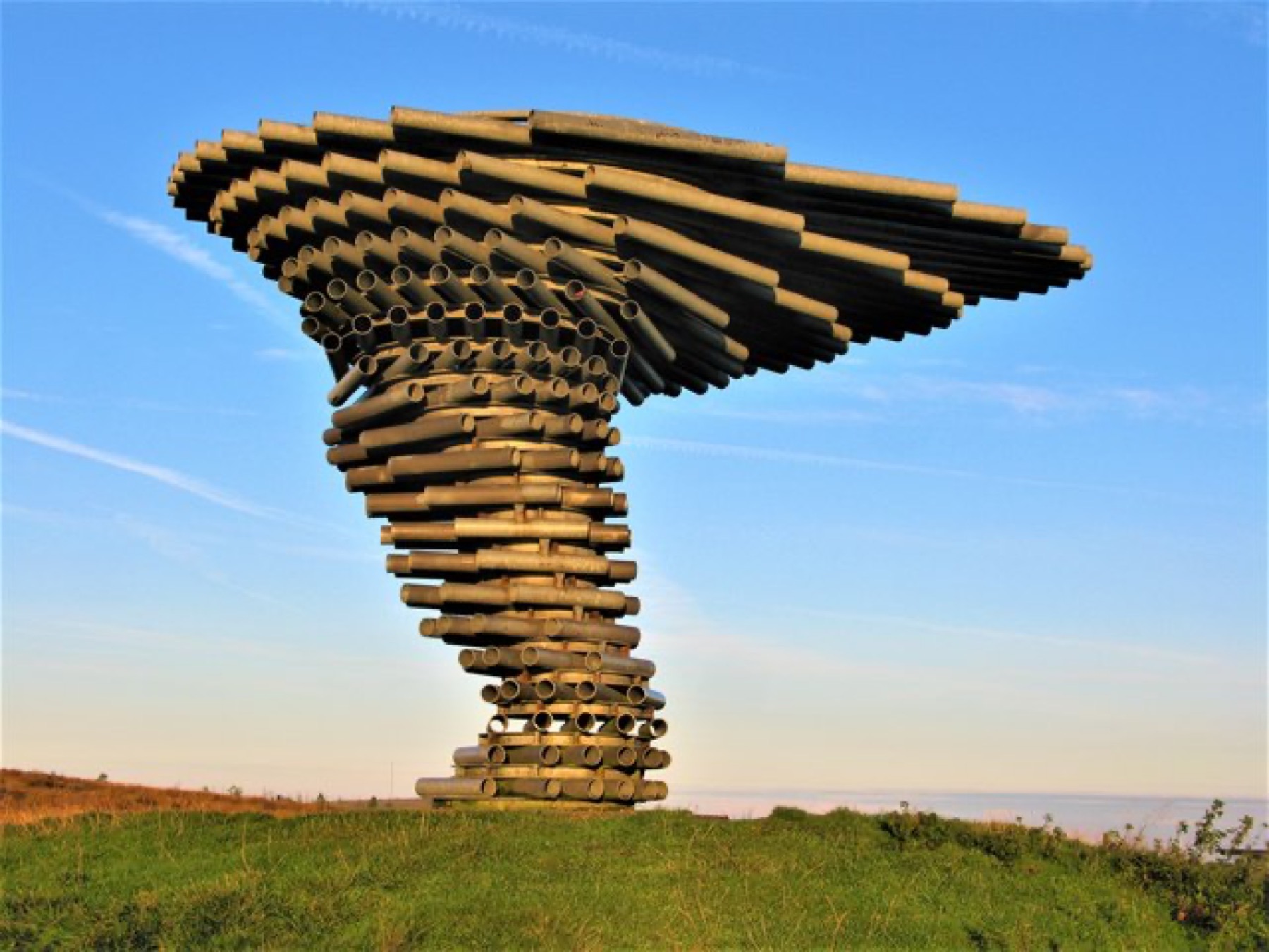 The Singing Ringing Tree sculpture near Burnley